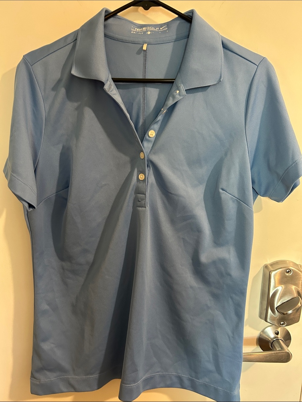 Nike Light Blue Women's Short-Sleeve Polo